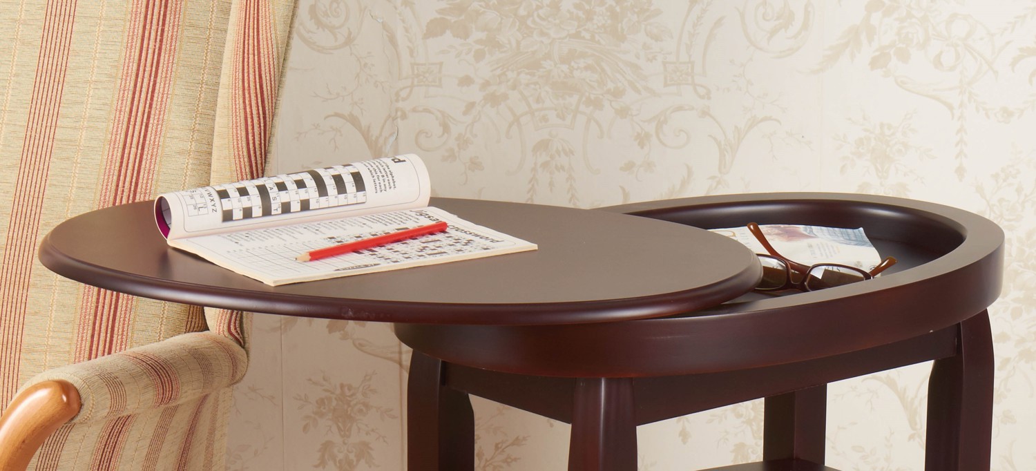 Swivel Top Table Mahogany Barnardo's Online Charity Shop